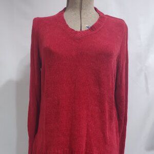 WHITE STAG VINTAGE CRANBERRY RED KNIT SWEATER LONG SLEEVES SOFT SIZE XL/XG 16-18